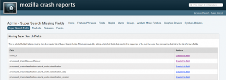 Fig 9 - Missing fields page